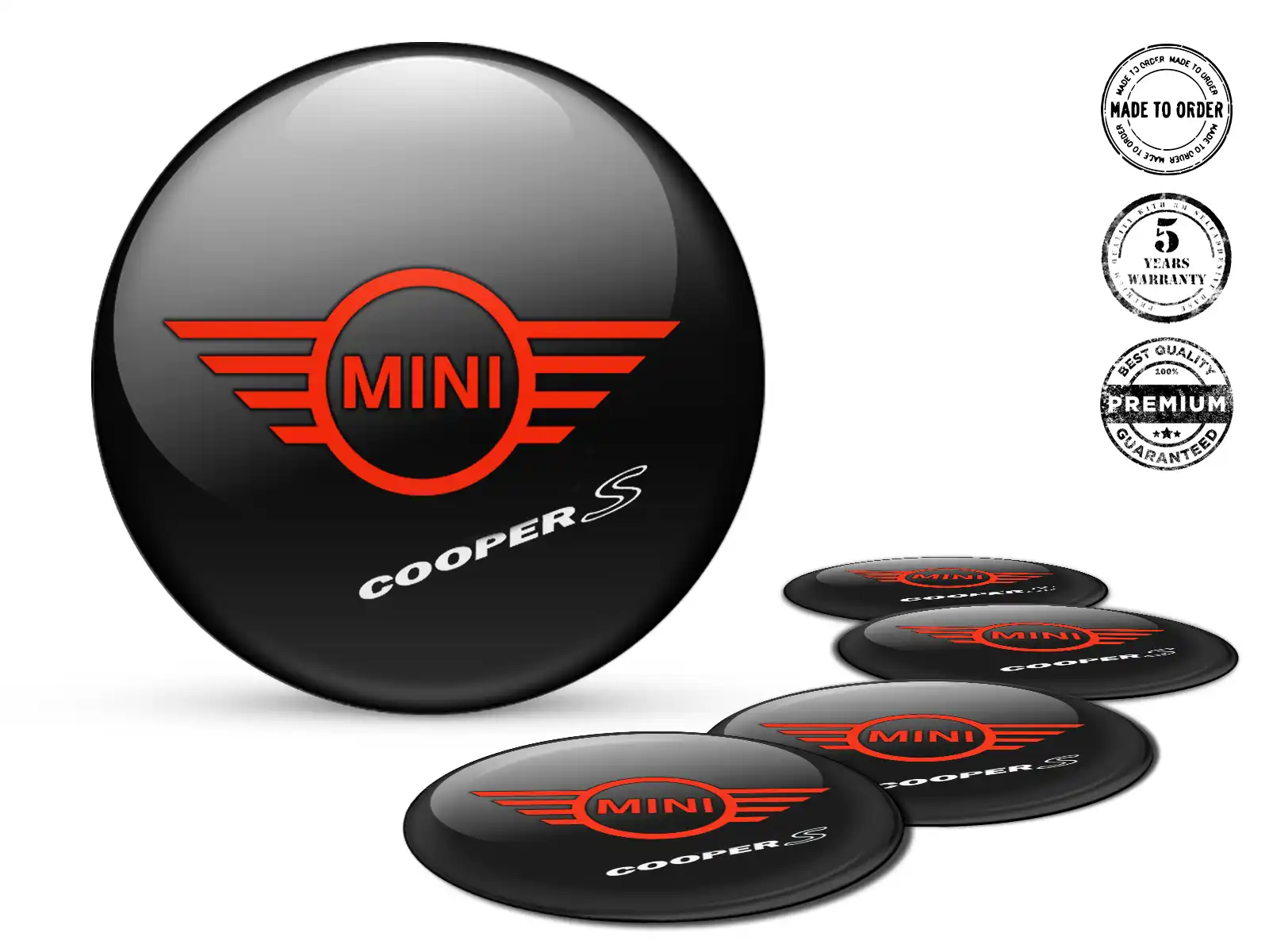 Mini Cooper Silicone Stickers Logo High-Quality Wheel Emblems